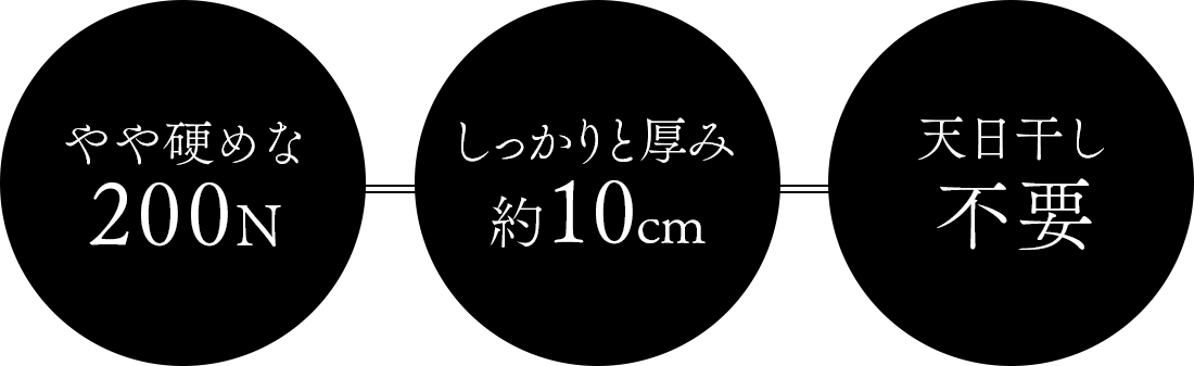 やや硬めな 200N-しっかりと厚み 約10cm-天日干し 不要 | ゼロスタイル | マットレス 体圧分散敷布団