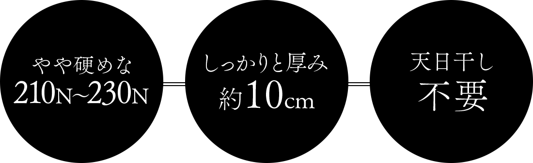 やや硬めな 200N-しっかりと厚み 約10cm-天日干し 不要 | ゼロスタイル | マットレス 体圧分散敷布団